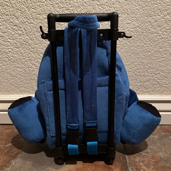 Popatu Blue Airplane Jet Rolling Backpack - Picture 9 of 15